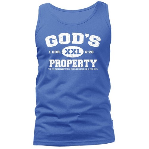 Camiseta sin mangas propiedad de Dios cristiano religioso Dios Biblia Iglesia Jesucristo - Imagen 7 de 11