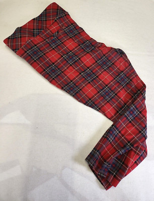 Torrid PIXIE Red Plaid Stretch Pants Womens 4R Holiday