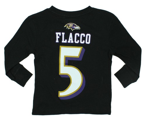 NFL Kids Baltimore Ravens Joe Flacco #5 Long Sleeve Mainliner Shirt - Picture 4 of 7