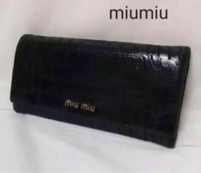 美品 miumiu Miu Miu Long Wallet Crocodile Pattern | eBay 