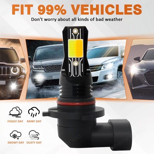 9005 9145 H10 LED Fog Light Bulbs White/Yellow For Ford Ranger 1998-2011 - Picture 7 of 10