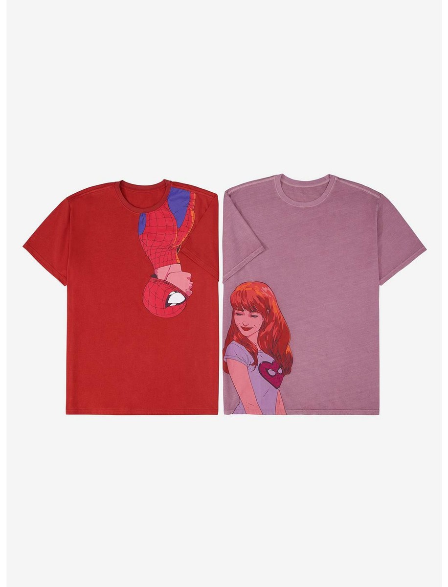 MARVEL Spider-Man Tシャツ L ミセス Marvel Spider-Man & Mary Jane 