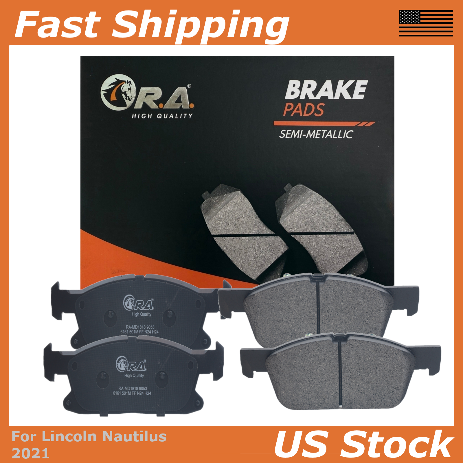 2021 Lincoln Nautilus 2.0L FWD Front Disc Brake Pads Replacement
