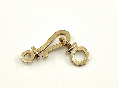 New solid gold tone bronze clasp hook and eye 1.50 inch length 2 grams