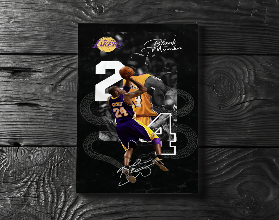 Kobe Bryant Black Mamba Poster Print - No Frame | eBay
