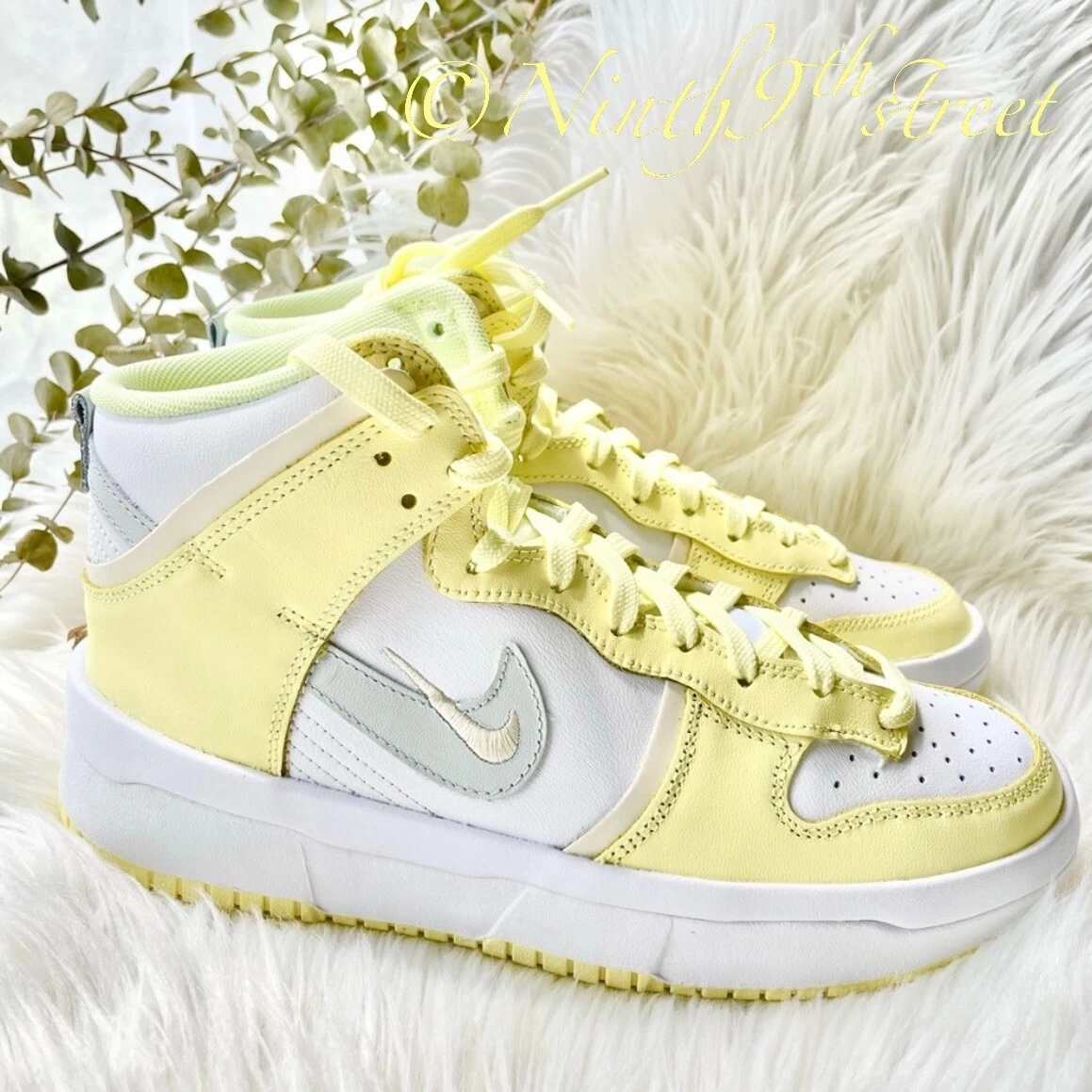 Nike Dunk High Up 'Rebel Lemon Yellow' Size 8 Womens