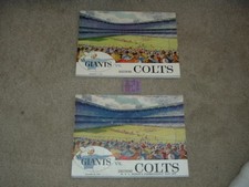 (2) 1958 Baltimore Colts vs Giants Programs + World's Championship Ticket Stub
