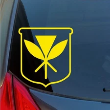 Kanaka Maoli crest vinyl sticker decal Hawaiian sovereignty Maui Kauai Kona Hi