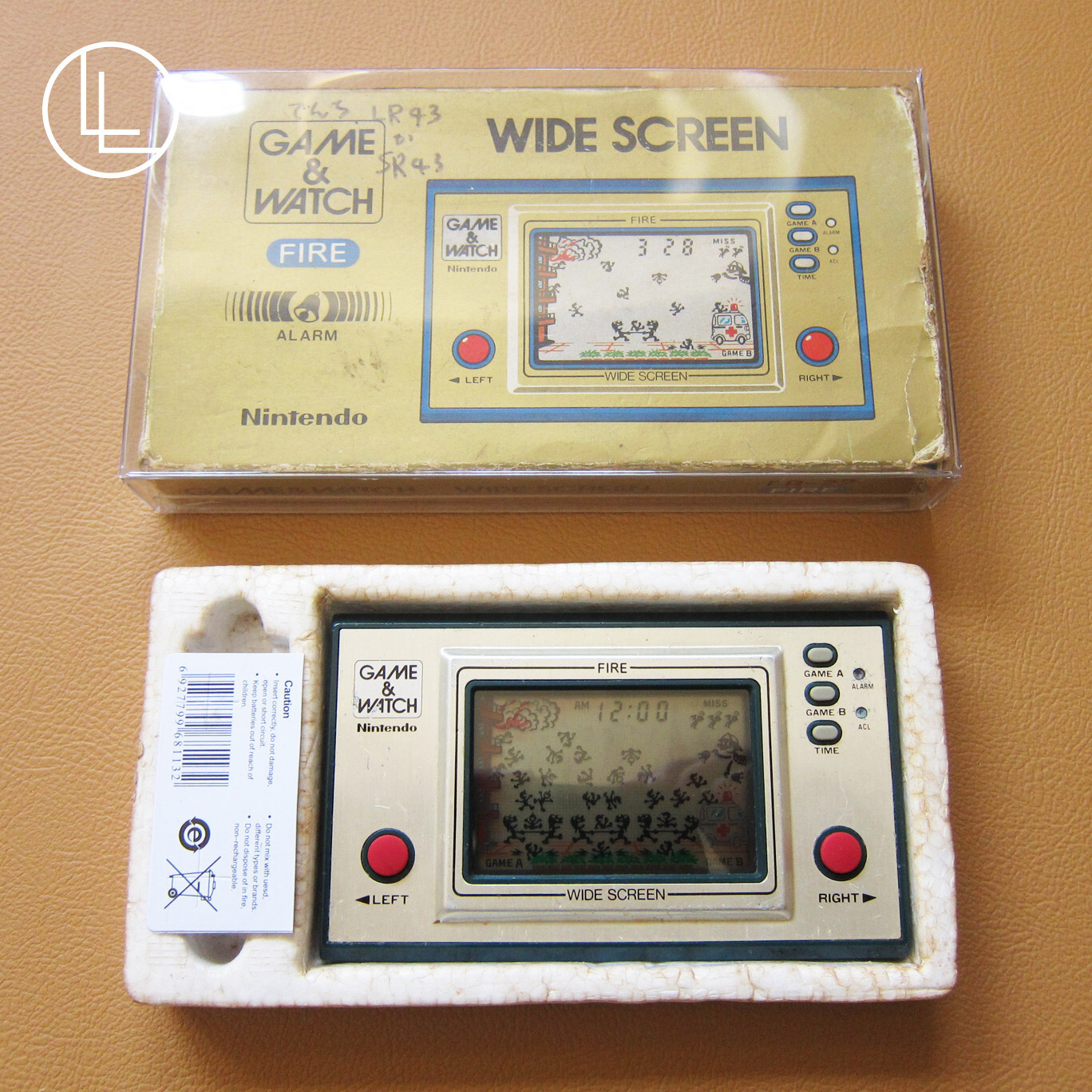 Nintendo Game Watch Wide Screen Fire Fr-27 1981 Released