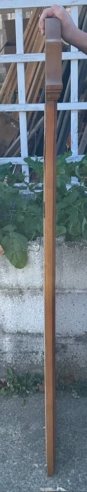 Vintage Lenoir NC MCM 98350 Wall Mirror Oak Wood Frame Gold Gilt 62”x23” Heavy - Image 4 of 4