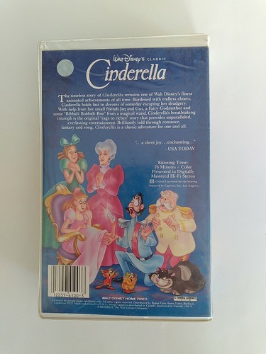 Cinderella Walt Disney VHS Black Diamond Classic 1988 Movie - Picture 2 of 4