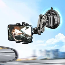 360° Suction Cup Car Phone Holder For iPhone 16 15 14 13 12 Pro Max Plus Samsung