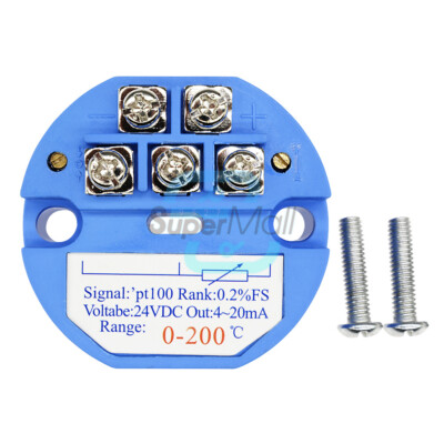 RTD PT100 Temperature Sensors Transmitter -50-150  0-200° 0-300   0-400  DC 24V