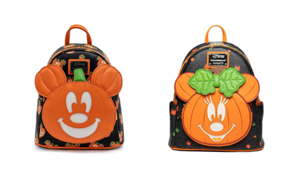 Colorful Mickey Pumpkin GITD Loungefly Mini Backpack NEW Disney Loungefly Mickey Pumpkin Glow in | Mercari main image 4