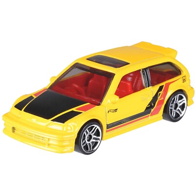 未開封 1/18 Hot Wheels Honda Civic イエロー Hot Wheels Honda Civic Exclusive Super Street Edition Yellow