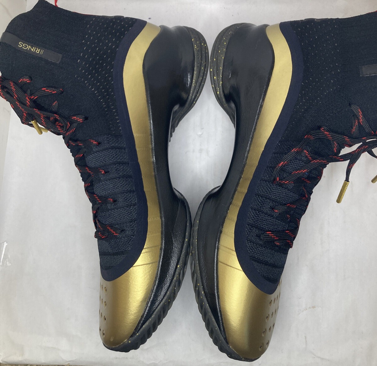 Under Armour UA Curry 4 Black Gold 2022 NBA FINALS MVP Flotro Mens