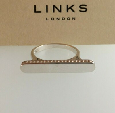 Links of London Sterling Silver Narrative Long Ring RRP £85 size L