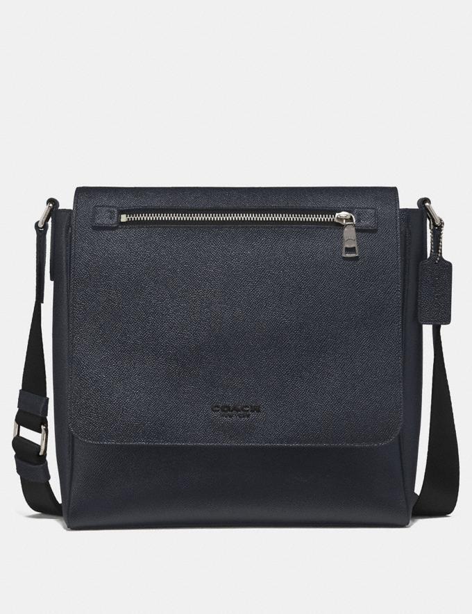 COACH Bleecker Mens 55547 Black Crossgrain Leather Kennedy COACH Bleecker Mens 55547 Black Crossgrain Leather Kennedy