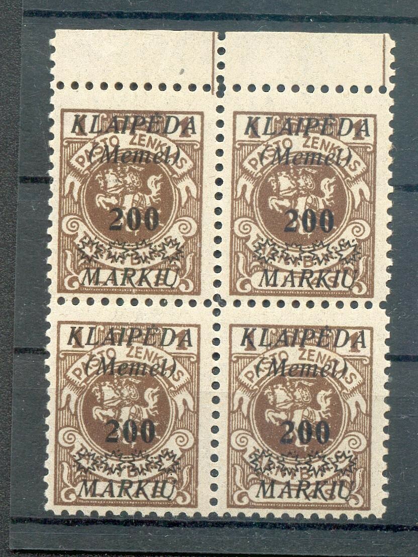 Memel 140 block of four MNH mint never hinged 300++EUR (R1499