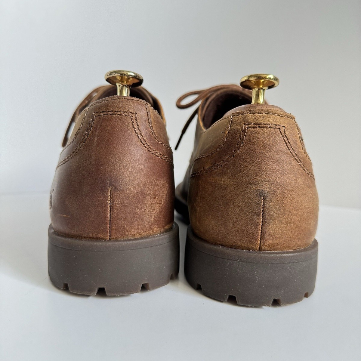BORN Briggs Casual Oxfords Men\'s Derby Brown Leather Lace Up Comfy Shoes Size 10 BORN Brown Oxfords Leather Shoes Men main image 4