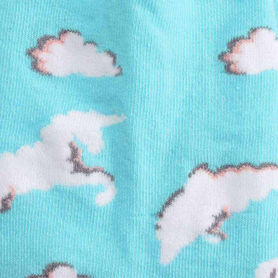 NUEVO CON ETIQUETAS CALCETÍN IT TO ME WHAT DO YOU SEE CALCETINES HASTA LA RODILLA DERBY ELEGANTES NUBES AZULES LINDOS Foto 2 de 2