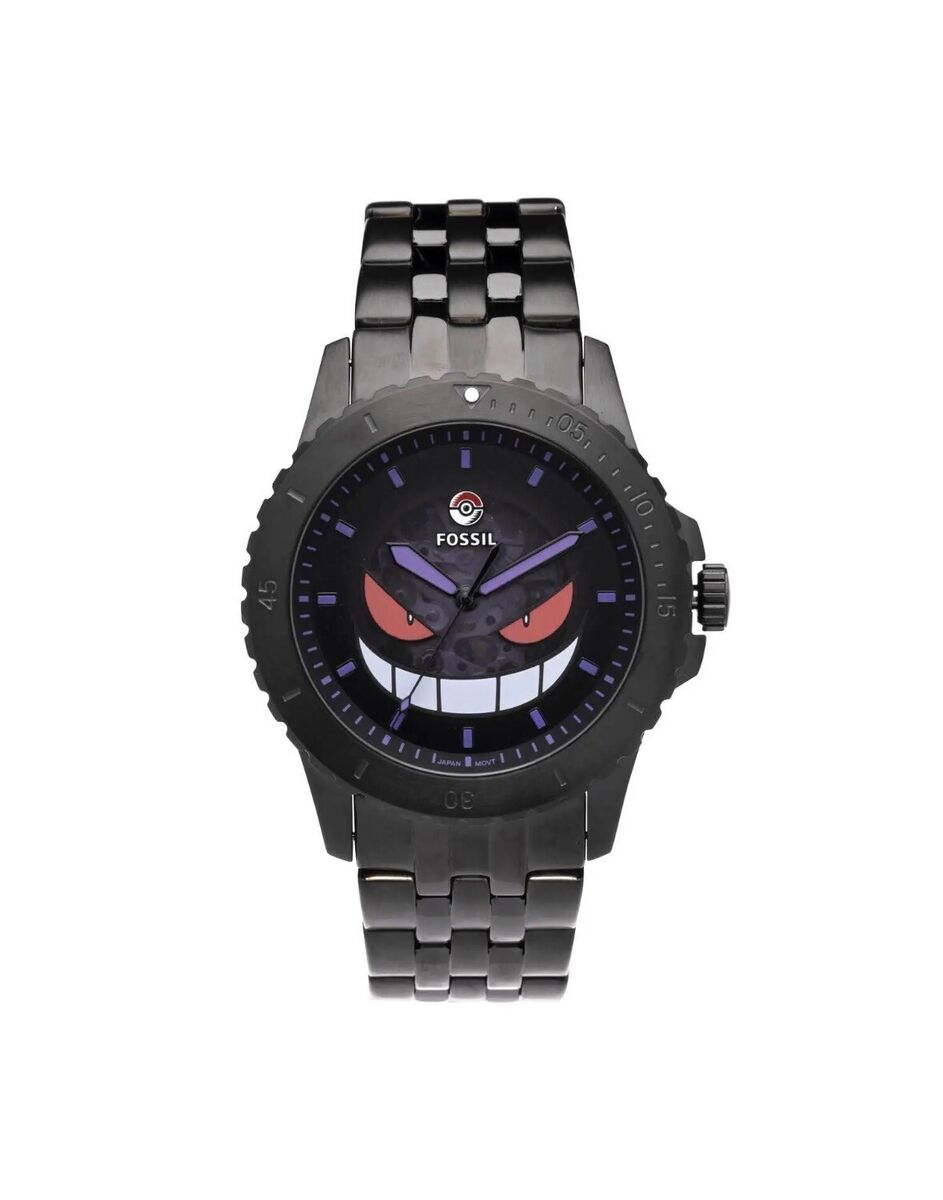 Pokémon Center x Fossil Gengar Black Stainless Steel Watch Pokémon Center x Fossil Gengar Black Stainless Steel Watch