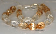 23X11-14X10MM MIX QUARTZ GEMSTONE NUGGET LOOSE BEADS 7.5inch