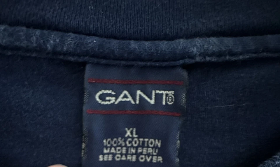 VTG Gant Navy Blue W/ White Stars 100% Cotton Short Sleeve T-shirt Men’s Sz XL - Image 4 of 4