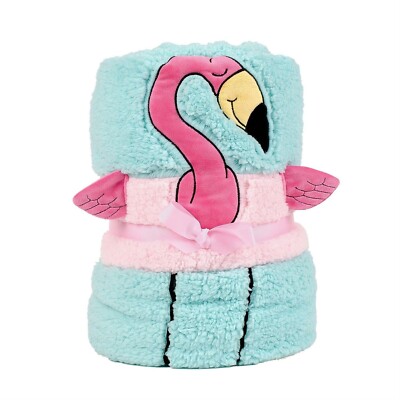 Snowpinion Flamingo Snowthrow Fleece Throw Blanket, 45'' x 60'' NWT