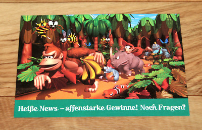 Donkey Kong Country SNES Rare Vintage Nintendo Europe Contest Card Collectible