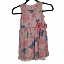 Nannette Kids dress floral A-line pink Sz 6 NWT