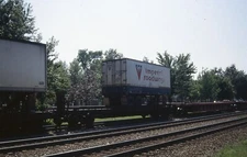 Railroad Slide - Canadian National Flat Cars 1990 Piggyback Imperial Roadways 3