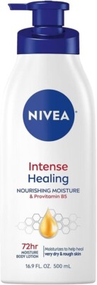 NIVEA Intense Healing Body Lotion for Dry Skin, 72-Hour Moisturizing, 16.9 Fl Oz