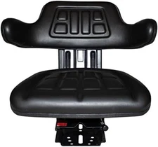 BLACK WAFFLE STYLE UNIVERSAL TRACTOR SUSPENSION SEAT with TILT FITS INTERNATIONA