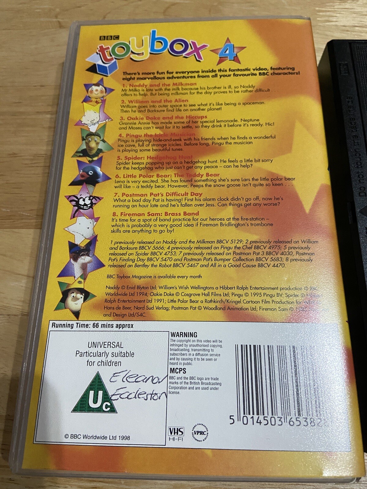BBC Toybox 4 VHS 1998 Used Working eBay