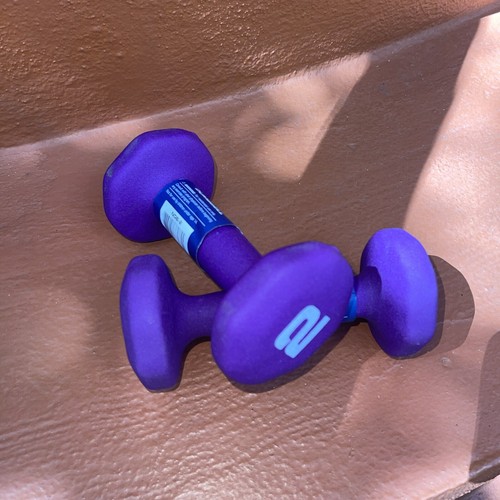 Set Juego De Pesas 2 Libras Mancuernas Mano Para Ejercicio Gym Mujer Purple