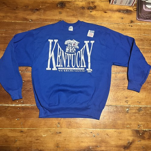 Vtg Salem Sportswear USA KENTUCKY WILDCATS Blue Crewneck Sweatshirt - Size XL - Picture 2 of 10