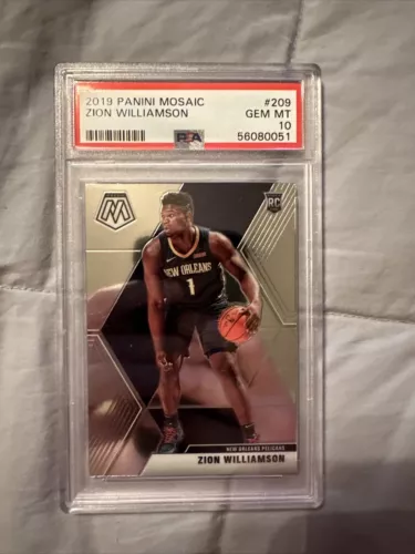 2019 Panini Mosaic Zion Williamson 209 Rookie RC PSA 10 Gem Mint