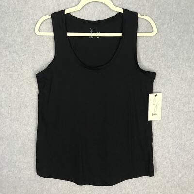 #ad Joie Top Women Small Black Tank Jersey Basic Everyday Stretch Flowy Loose Active $10.80