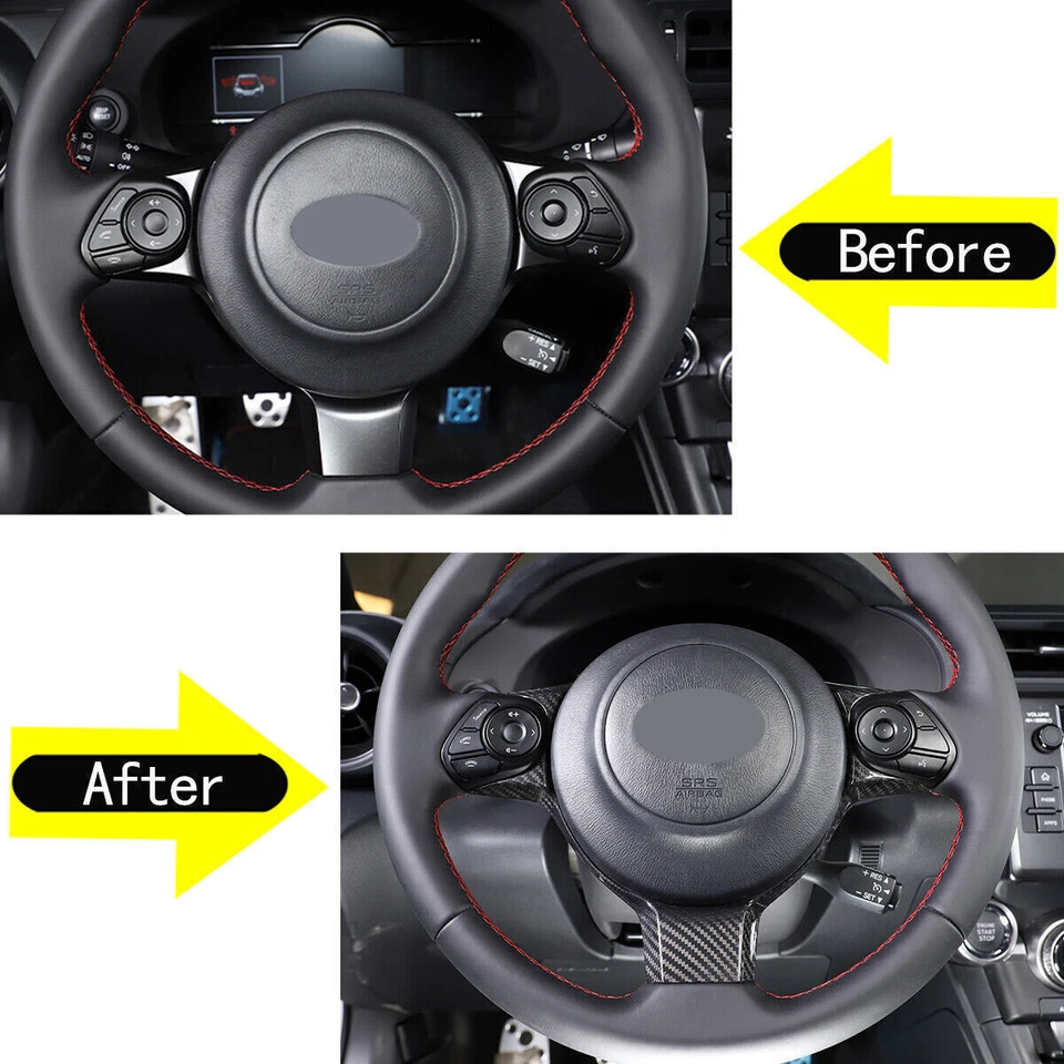 Carbon Fiber Steering Wheel Button Cover For Toyota 86/Subaru BRZ 2017-2022 - Изображение 2 из 4
