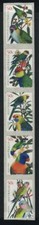 AUSTRALIA 2005 AUSTRALIAN PARROTS 50c STRIP OF (5) MNH S.A.