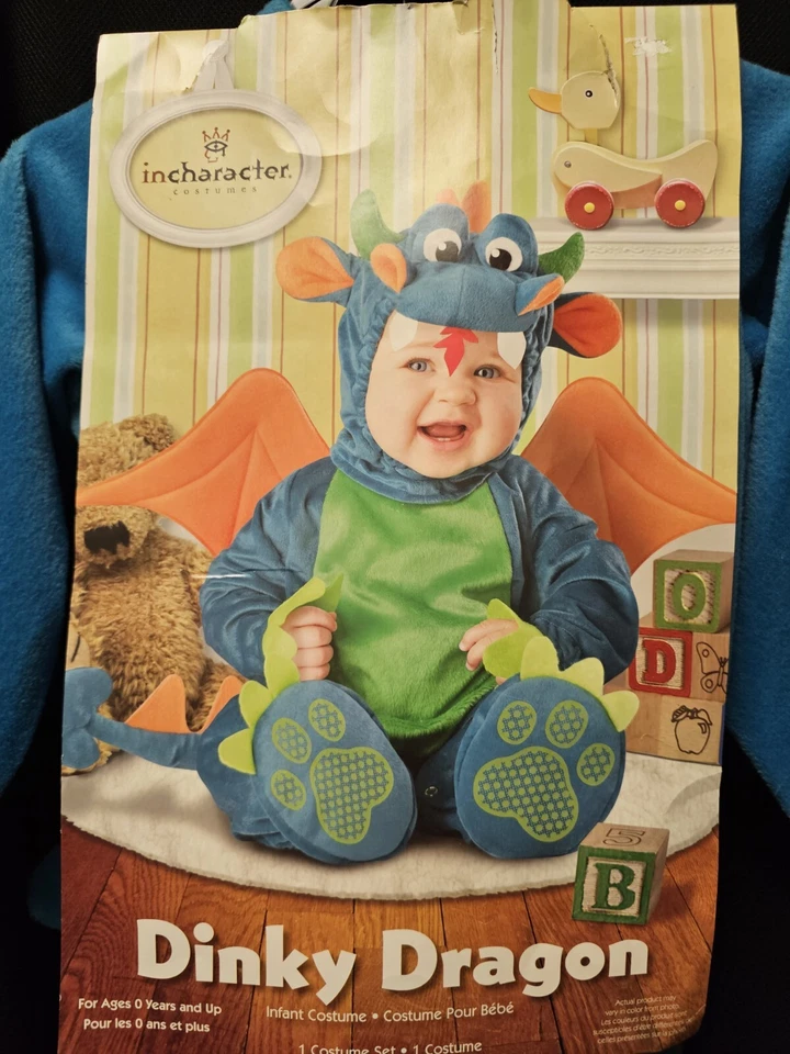 Fantasia de Halloween para bebê/criança de dragão dinky InCharacter - Imagem 3 de 4