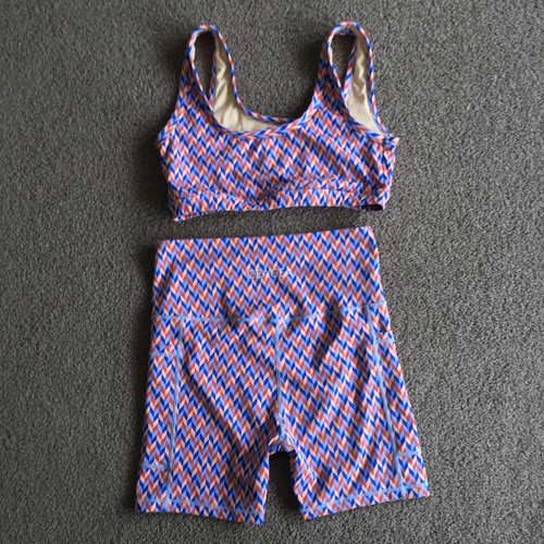 Ceacea womens outfit set activewear top size M + bike shorts size L 090446 - Picture 6 of 13
