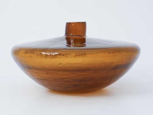 Schöne Glas Vase bernsteinfarben - Schweden Mitte 20. Jahrhundert Vintage - Bild 2 von 10
