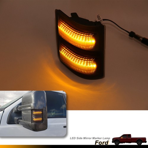 Smoked Lens Amber Led Side Mirror Light for 08-16 Ford F250-F550 Super Duty 2X - Bild 2 von 6