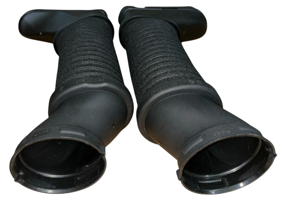 1 par de tubo de mangueira de entrada de ar de carro para Mercedes Benz E550 plástico borracha preto - Imagem 2 de 3