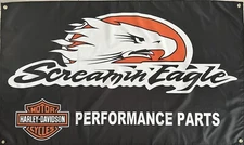 SCREAMIN EAGLE USA HARLEY DAVIDSON 3x5Ft Flag BANNER DRAPEAU GARAGE STREET