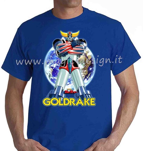 UZ Design T Shirt Goldrake Uomo Bambino Ufo Robot Anni 80