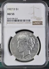 1927-D Peace Dollar NGC Certified AU53