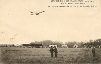 AK LUFTFAHRT CIRCUIT DE L'EST 1910 PARIS TROYES SENSATIONELLE ANKUNFT